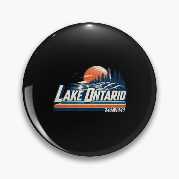 Item preview, Lake Ontario Est 1656 Retro Sunset Lighthouse Pine Trees designed and sold by Dravienart.