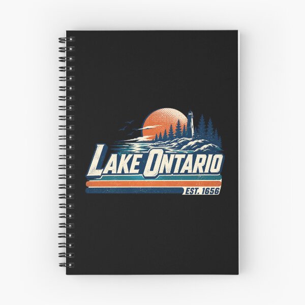 Item preview, Lake Ontario Est 1656 Retro Sunset Lighthouse Pine Trees designed and sold by Dravienart.