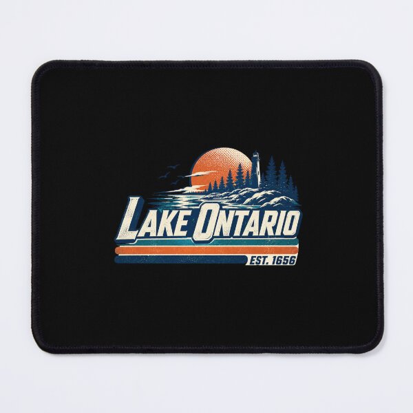 Item preview, Lake Ontario Est 1656 Retro Sunset Lighthouse Pine Trees designed and sold by Dravienart.