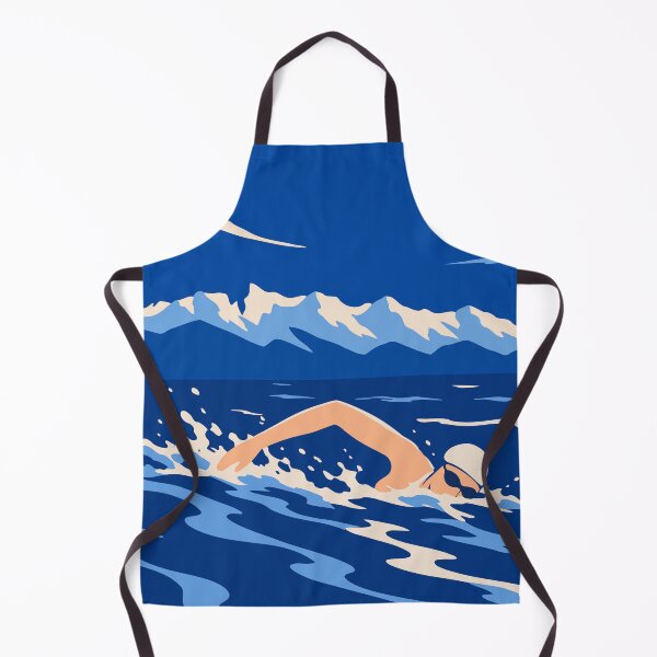 Item preview, Into the Blue | Open Water Swimming Art Print | Retro Swimmer Print | Coastal Art | Ocean Lover Gift designed and sold by Studio pod Burom.