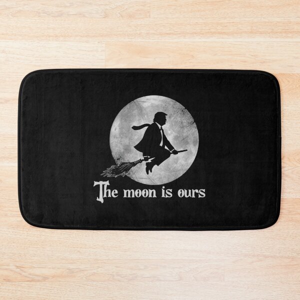 Item preview, The Moon Is Ours Political Satire Full Moon Broom Rider designed and sold by MilanHardy.