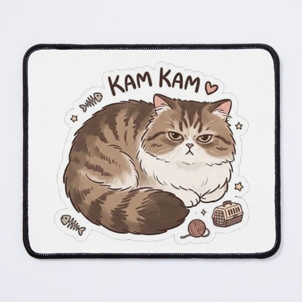 Item preview, Grumpy Fluffy Cat Kam Kam | Cute Moody Tabby Kitten Illustration designed and sold by PetalsPaws.