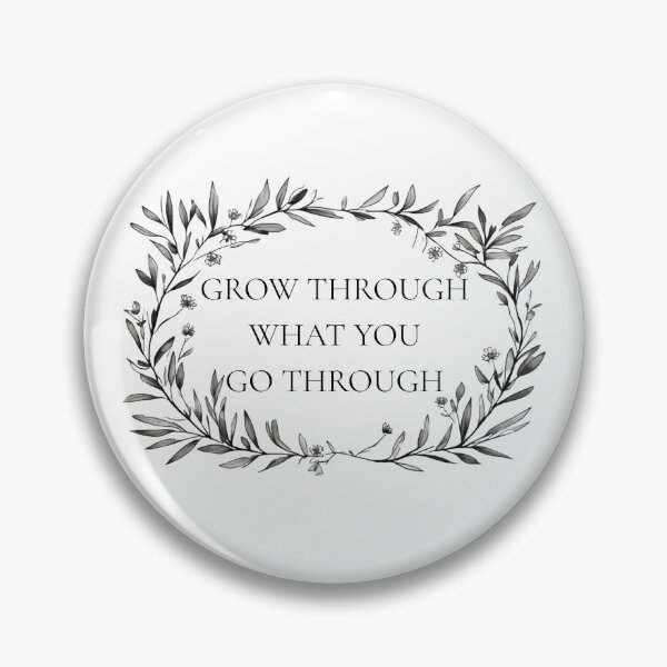 Item preview, Title: Grow Through What You Go Through - Minimalist Botanical Female Empowerment Quote designed and sold by emiliacreations.