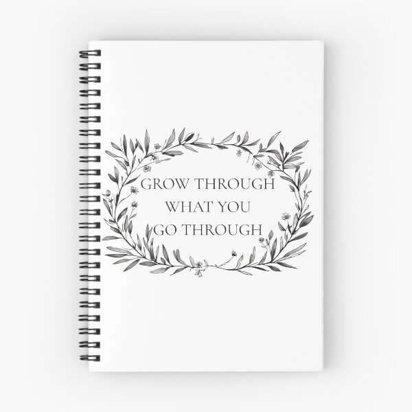 Item preview, Title: Grow Through What You Go Through - Minimalist Botanical Female Empowerment Quote designed and sold by emiliacreations.