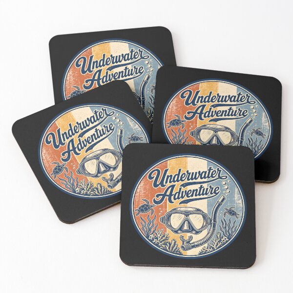 Item preview, Underwater Adventure Vintage Travel Badge Design designed and sold by MOCH- ART.
