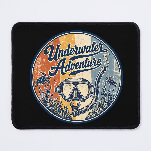 Item preview, Underwater Adventure Vintage Travel Badge Design designed and sold by MOCH- ART.