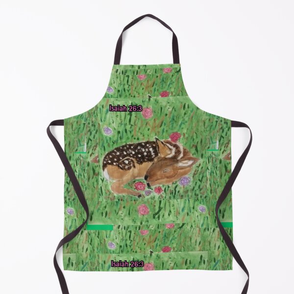 Item preview, Sleeping Fawn – Peaceful Woodland Baby Deer Acrylic painting Isaiah 26:3 designed and sold by TetelestaiWeave.