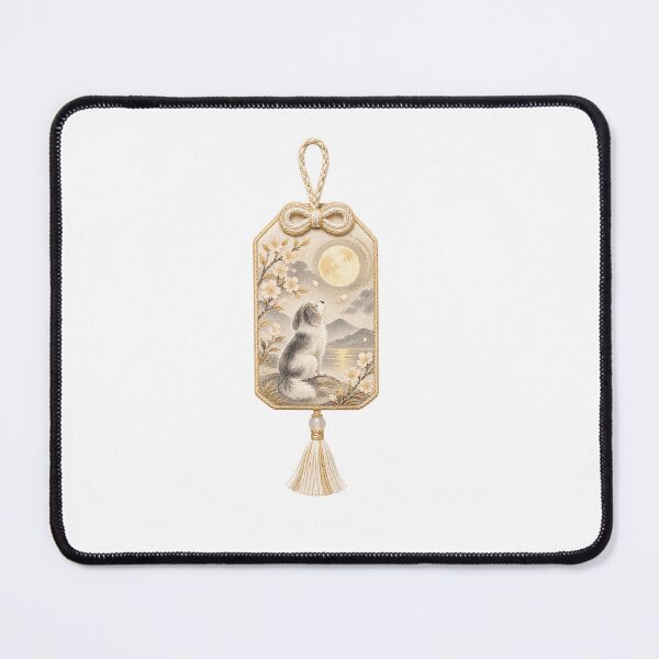 Item preview, Moonlit Dog Omamori-Style Charm Motif designed and sold by LuminaKage.