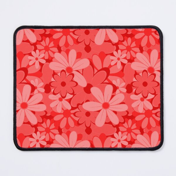Item preview, Retro Floral Daisy Repeat in Red and Pink designed and sold by StefanStudioArt.