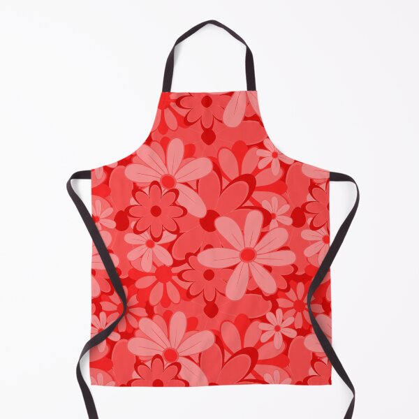 Item preview, Retro Floral Daisy Repeat in Red and Pink designed and sold by StefanStudioArt.