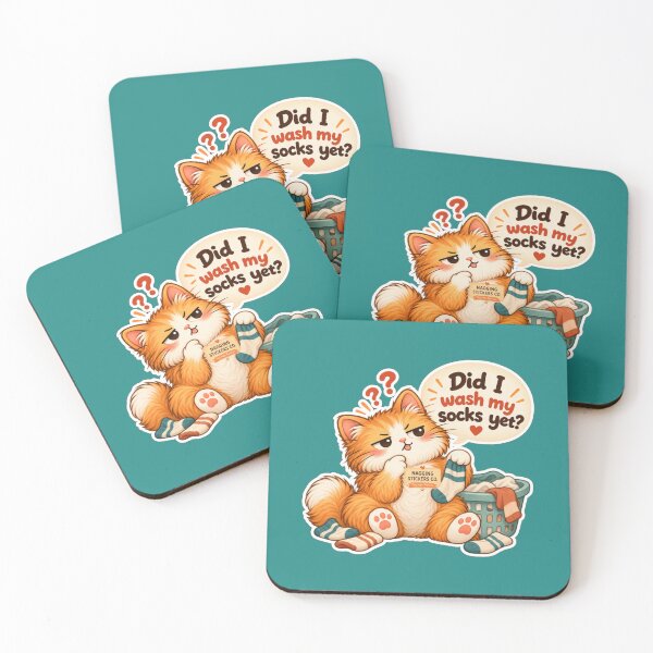 Item preview, NAGGINGCAT3 BY NAGGINGSTICKERSCO. DID I WASH MY SOCKS YET? MUNDANE COLLECTION | GREEN Edition | No.02 designed and sold by LaMaisonOfMY.