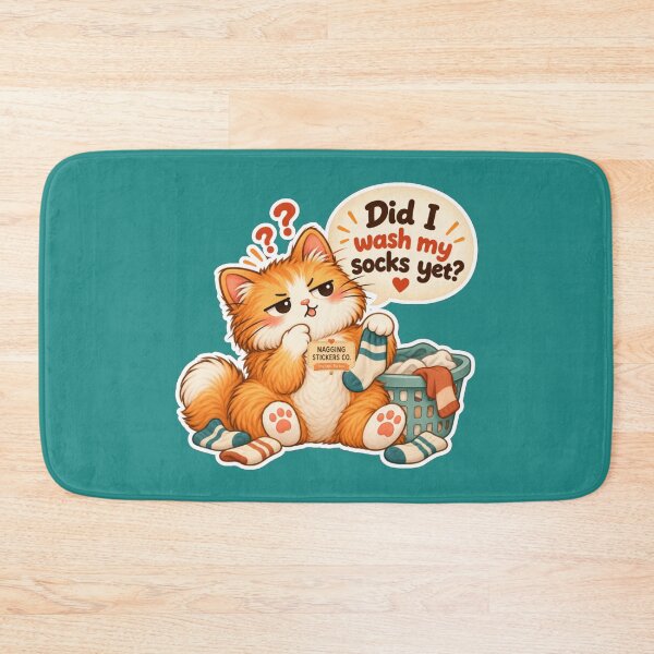Item preview, NAGGINGCAT3 BY NAGGINGSTICKERSCO. DID I WASH MY SOCKS YET? MUNDANE COLLECTION | GREEN Edition | No.02 designed and sold by LaMaisonOfMY.