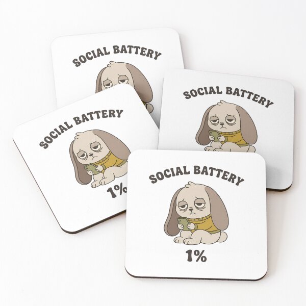 Item preview, Social Battery 1% – Funny Bunny designed and sold by Sed94.