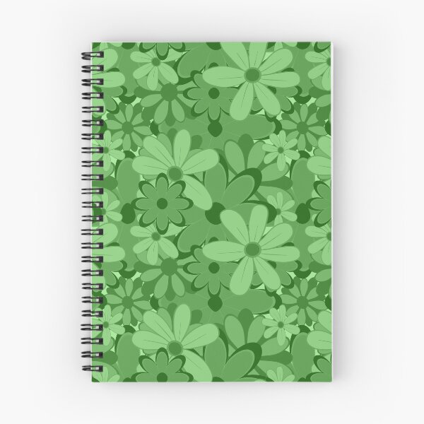 Item preview, Retro Floral Daisy Repeat in Green designed and sold by StefanStudioArt.