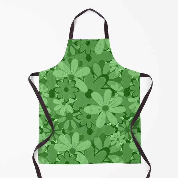 Item preview, Retro Floral Daisy Repeat in Green designed and sold by StefanStudioArt.