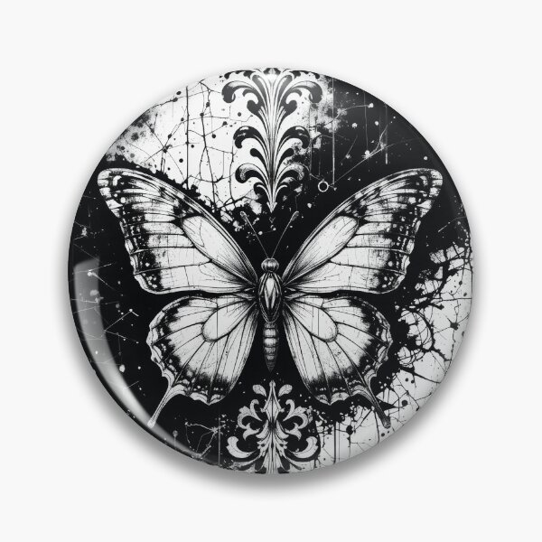 Item preview, Black and White Butterfly – Gothic Grunge  designed and sold by Kaurisdigital.