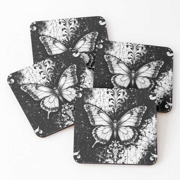 Item preview, Black and White Butterfly – Gothic Grunge  designed and sold by Kaurisdigital.