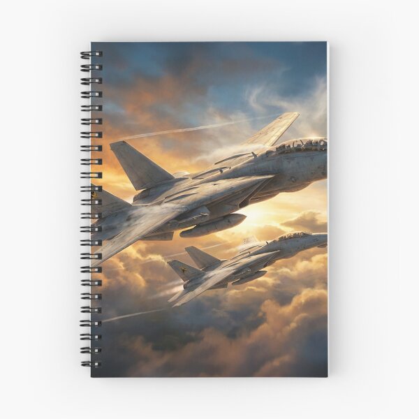 Item preview, F-14 Tomcats Formation Sunset Clouds Illustration designed and sold by Airpower Art.