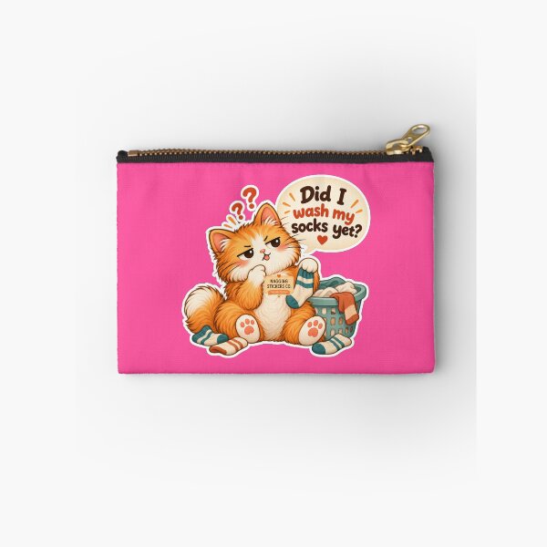 Item preview, NAGGINGCAT3 BY NAGGINGSTICKERSCO. DID I WASH MY SOCKS YET? MUNDANE COLLECTION | ELECTRIC PINK Edition | No.02 designed and sold by LaMaisonOfMY.