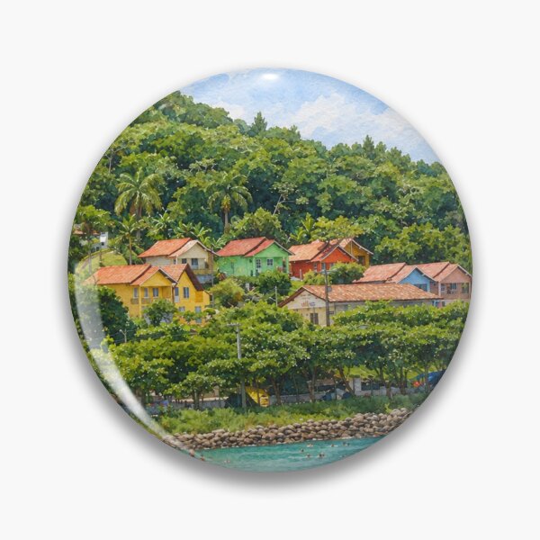 Item preview, Tropical Coastal Village designed and sold by Carol-arts-.