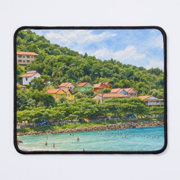 Item preview, Tropical Coastal Village designed and sold by Carol-arts-.