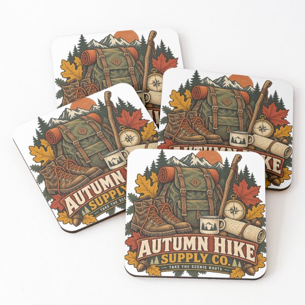 Item preview, Autumn Hike Supply Co Vintage Hiking Design designed and sold by Golden Era Studio.