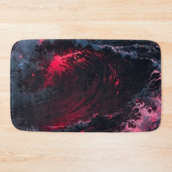 Item preview, Red Blood Moon Over Stormy Ocean Waves — Crimson Gothic Sea Art designed and sold by LYAN-STORE.