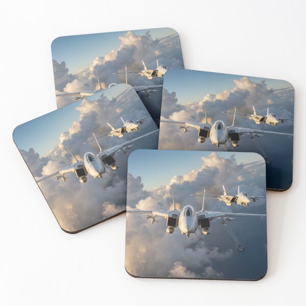 Item preview, F-14 Tomcats Head On Cloud Formation Illustration designed and sold by Airpower Art.