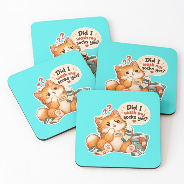 Item preview, NAGGINGCAT3 BY NAGGINGSTICKERSCO. DID I WASH MY SOCKS YET? MUNDANE COLLECTION |AQUA Edition | No.02 designed and sold by LaMaisonOfMY.