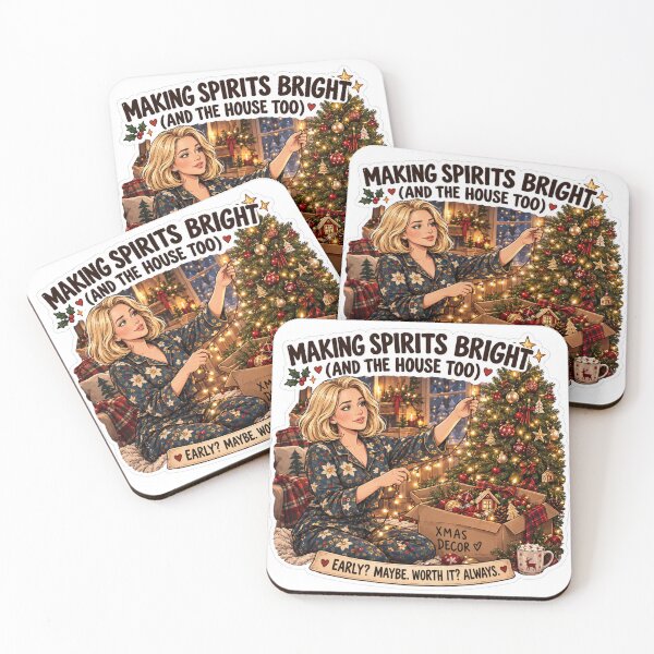 Item preview, Making Spirits Bright Christmas Decorating Design | Elite Mom Club Cozy Xmas Tree designed and sold by DailyStruggleCo.
