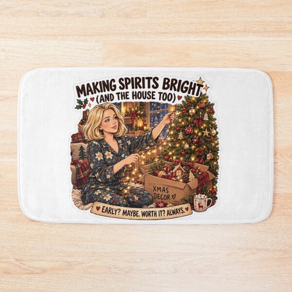 Item preview, Making Spirits Bright Christmas Decorating Design | Elite Mom Club Cozy Xmas Tree designed and sold by DailyStruggleCo.