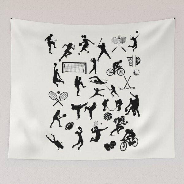 Item preview, Dynamic Olympic Sports and Athletic Silhouettes Graphic Art designed and sold by HBBS DESIGNS.