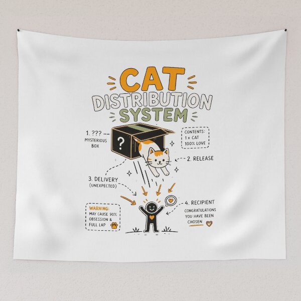 Item preview, Cat Distribution System Funny Cat Lover Gift Idea designed and sold by GiaoCalonas.