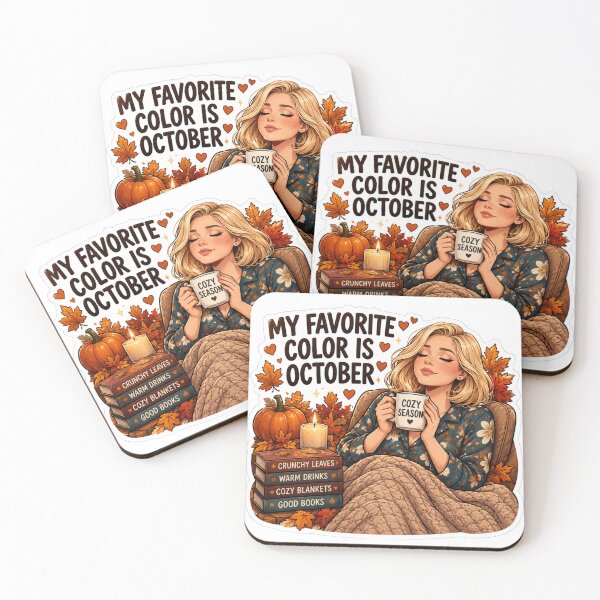 Item preview, My Favorite Color Is October Mom Design | Elite Mom Club Cozy Autumn Blanket designed and sold by DailyStruggleCo.