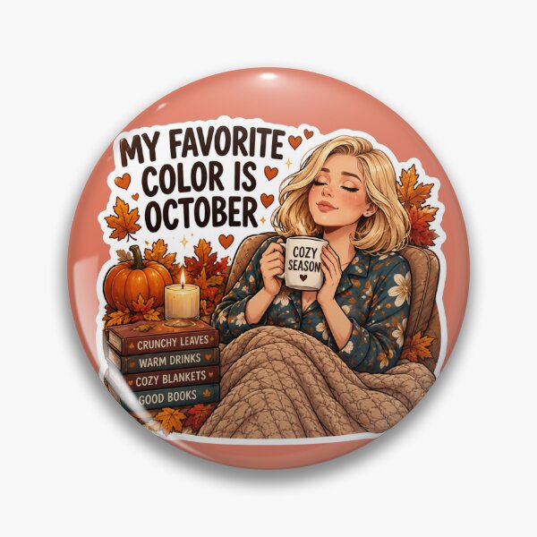 Item preview, My Favorite Color Is October Mom Design | Elite Mom Club Cozy Autumn Blanket designed and sold by DailyStruggleCo.