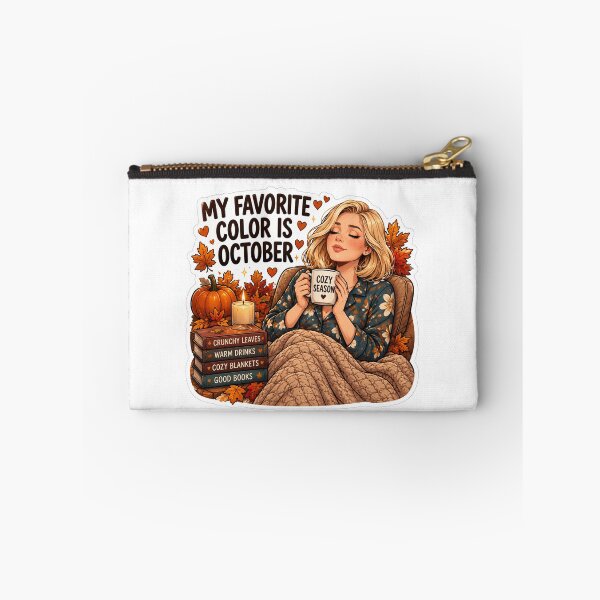 Item preview, My Favorite Color Is October Mom Design | Elite Mom Club Cozy Autumn Blanket designed and sold by DailyStruggleCo.