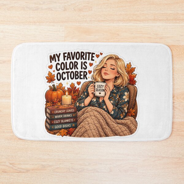 Item preview, My Favorite Color Is October Mom Design | Elite Mom Club Cozy Autumn Blanket designed and sold by DailyStruggleCo.