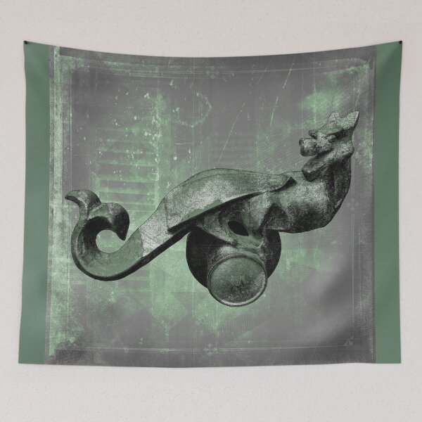 Item preview, Cast Iron Dragon Door Handle Medieval Hardware Green designed and sold by Ghoul Enterprises.