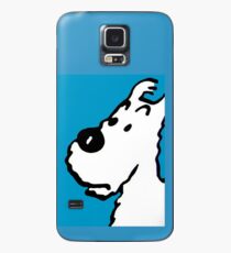 Snowy(Tintin Dog "Milou") Blue Case/Skin for Samsung Galaxy
