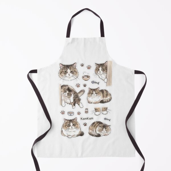 Item preview, KAM KAM the Fluffy Tabby Cat Sticker Pack - Cute Watercolor Illustrations designed and sold by PetalsPaws.