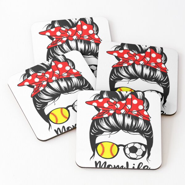 Item preview, Mom Life Messy Bun Hair Funny Softball Soccer Mom  designed and sold by Coolshopsea.