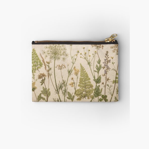Item preview, Sun-Washed Herbarium Pressed Wildflowers & Ferns Art Print designed and sold by NocturnBotany.