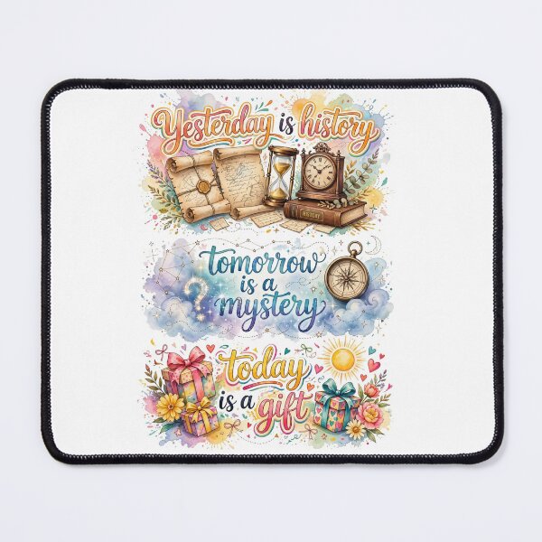 Item preview, Yesterday is History, Tomorrow is a Mystery, Today is a Gift | Inspirational Watercolor Quote  designed and sold by dalilashops.