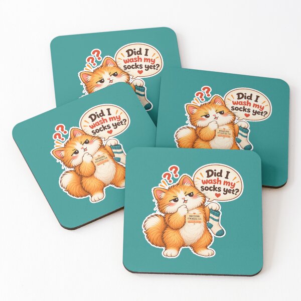 Item preview, NAGGINGCAT3 BY NAGGINGSTICKERSCO. DID I WASH MY SOCKS YET? MUNDANE COLLECTION | GREEN Edition | No.03 designed and sold by LaMaisonOfMY.