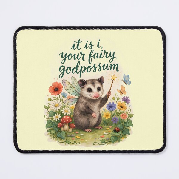 Item preview, It Is I Your Fairy Godpossum Cute Possum Humor designed and sold by Redgiant87x.