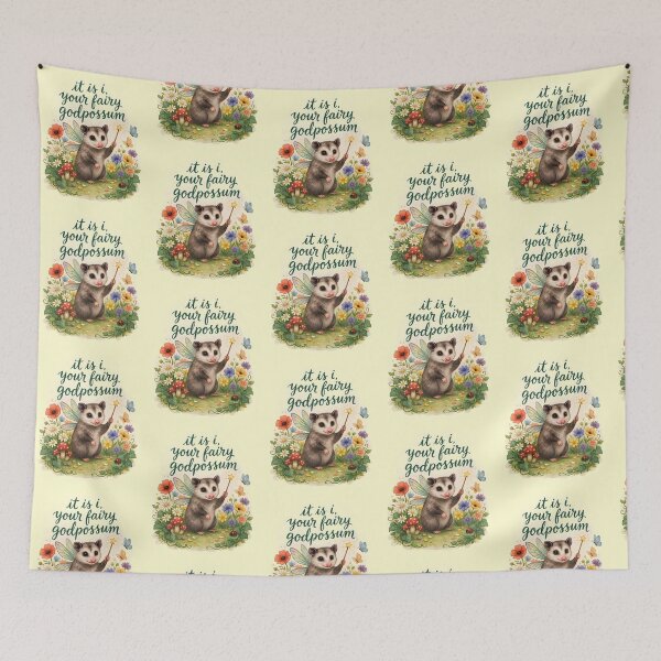Item preview, It Is I Your Fairy Godpossum Cute Possum Humor designed and sold by Redgiant87x.