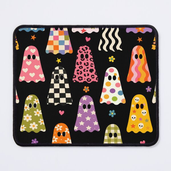 Item preview, Cute Girly Ghosts | Pink Floral Polka Dot & Striped Halloween Ghost Pattern designed and sold by Uniquememorable.