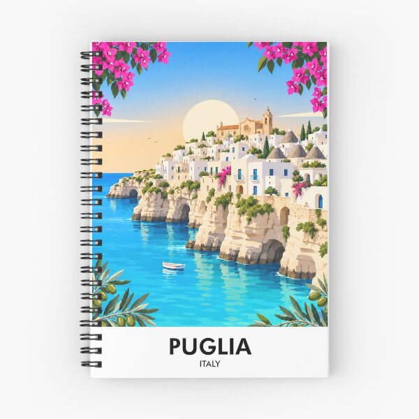 Item preview, Puglia Retro Travel Print designed and sold by HomeLivingCo.