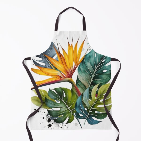 Item preview, Bird of Paradise Ink Splash Leaves designed and sold by BeachWhisper.