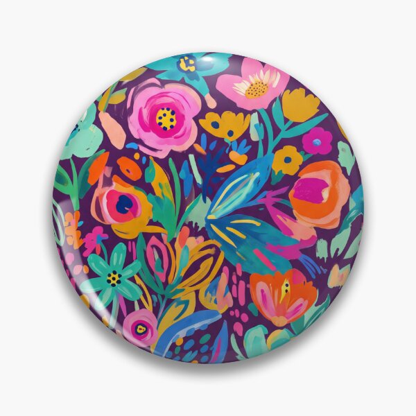 Artikelvorschau, Modernes abstraktes farbenfrohes Blumenmuster entworfen und verkauft von Mevissart.